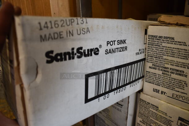Metal Tray Return w/ 13 Boxes of SaniSure Pot Sink Sanitizer. 14.5x23.5x28.5 - Image 5 of 5