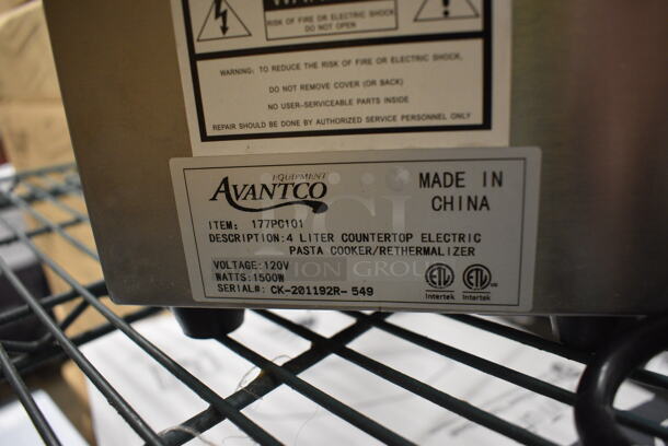 Avantco 177PC101 Stainless Steel Countertop Electric Powered Pasta Cooker. 120 Volts, 1 Phase. 9x16x12 - Image 5 of 5