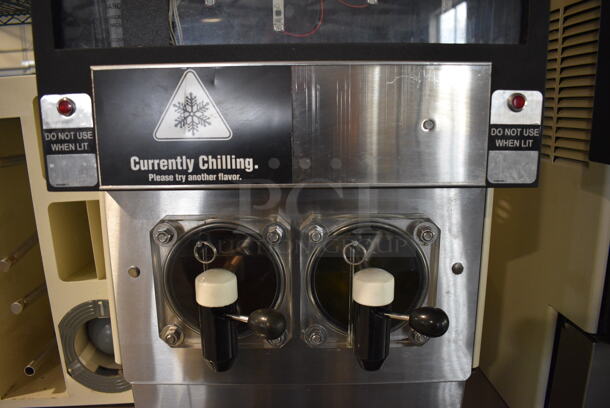 FBD Model FBD562 RC Stainless Steel Commercial Countertop 2 Flavor Slushie Machine on Stainless Steel Soda Station w/ 5 Cup Dispensers and 2 Doors. 215-245 Volts, 1 Phase. 36x42x77 - Image 5 of 9