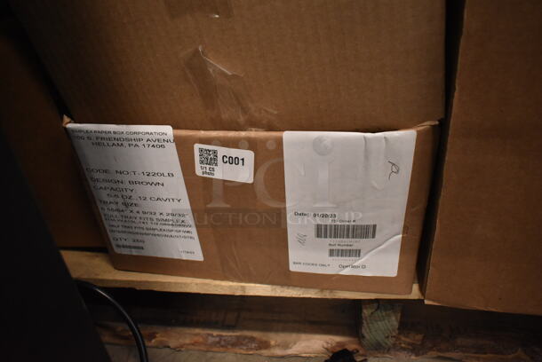 PALLET LOT of 45 BRAND NEW Boxes Including Assorted Candy Boxes , 245100BL, T-1220LB, 069W, 1252X, 130P, P020L, 245GT4, 245WT6, P001, P000, 2451010X, P021-2L, 8130WB Egg Box, 2454110, 2451411/2 1/2 lb, 212L 2 lb Lid, 112 2 lb, 245212, 1190W Small Tote, 210L 1/2 lb Lid, T-1520LB, 111 1/4 lb. 45 Times Your Bid! - Image 2 of 12