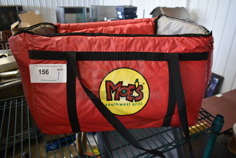 Red Insulated Hot Food Carrying Bag.