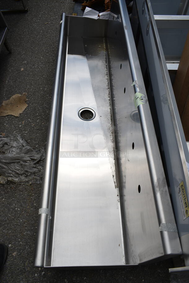 BRAND NEW SCRATCH AND DENT! Regency 600HSMS1872 72" x 17 1/2" Multi-Station Hand Sink for 3 Wall Mounted Faucets. No Brackets. - Image 5 of 5