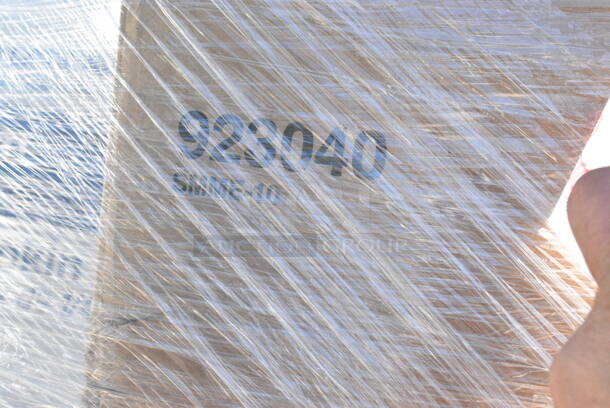 26 BRAND NEW Boxes Including Dart 60HT1 White Foam Hinged Lid Container 6" x 6" x 3" - 500/Case, 346WSNM Choice Medium Weight White Wrapped Plastic Spork and Napkin Kit - 1000/Case, Solo 626NSL Prima PET Plastic Cold Cup Strawless Lid - 1000/Case, 433NHT202 Choice 1/5 Large Size Black "Thank You" Script Heavy-Duty Plastic T-Shirt Bag - 400/Case, 5001RT800N Lavex 8" Natural Kraft Hardwound Paper Towel, 800 Feet / Roll - 6/Case, 2 Box 129MCS28B Choice 28 oz. Black Rectangular Microwavable Heavy Weight Container with Lid 8 3/4" x 6 1/4" x 1 3/4" - 150/Case, 500CC20 Choice Clear PET Customizable Plastic Cold Cup - 20 oz. - 600/Case, 5002WRAPNAP Choice WrapNap White 1/4 Fold 2-Ply Dinner Napkin 16" x 16" - 3000/Case, 500CC20 Choice Clear PET Customizable Plastic Cold Cup - 20 oz. - 600/Case, 795PTOWHT4 Choice White Microwavable Folded Paper #4 Take-Out Container 7 3/4" x 5 1/2" x 3 1/2" - 160/Case, Dart 95HT1R 9 1/2" x 9" x 3" White Foam Square Take Out Container with Hinged Lid, 130ROLLKFSGC Visions 18" x 15 1/2" Pre-Rolled Linen-Feel White Napkin and Classic Heavy Weight Gold Plastic Cutlery Set - 100/Case, 500CC24PLA EcoChoice 24 oz. PLA Compostable Plastic Cold Cup - 600/Case, 795PTOWHT4 Choice White Microwavable Folded Paper #4 Take-Out Container 7 3/4" x 5 1/2" x 3 1/2" - 160/Case. 26 Times Your Bid!  - Image 7 of 12