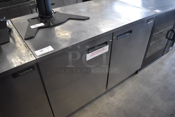 Delfield UC4048 Stainless Steel Commercial 2 Door Undercounter Cooler. 115 Volts, 1 Phase. 48x29x34. Tested and Powers On But Does Not Get Cold - Image 2 of 5