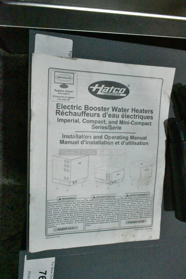 BRAND NEW! Hatco C-39 Stainless Steel Commercial Compact Booster Water Heater. 240 Volts, 1 Phase - Image 7 of 10