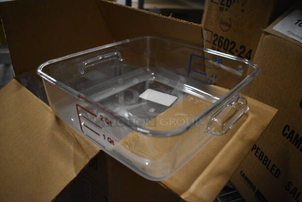 12 BRAND NEW IN BOX! Clear Poly 2 Quart Containers. 9x9x3. 12 Times Your Bid! - Image 2 of 4
