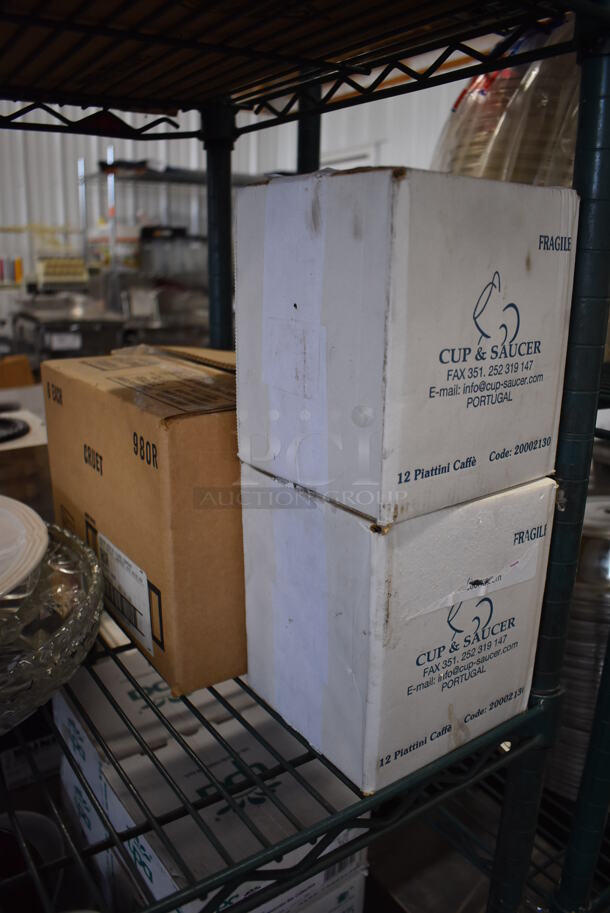 ALL ONE MONEY! Tier Lot of Various Items Including Glass Bowls, Plates and BRAND NEW IN BOX Espresso Saucers - Image 6 of 8