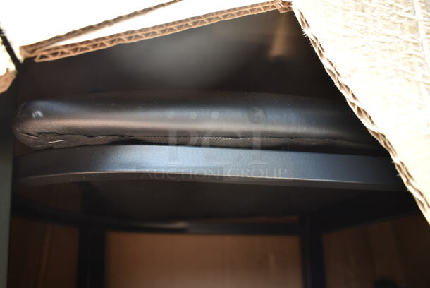 2 BRAND NEW SCRATCH AND DENT! Black Metal Bar Height Ladder Back Chair Frame. 2 Times Your Bid!  - Image 4 of 5