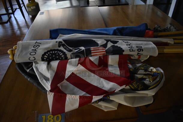 8 Various Flags Including Armed Forces Flags. Includes 59". 8 Times Your Bid! (lounge) - Image 2 of 5