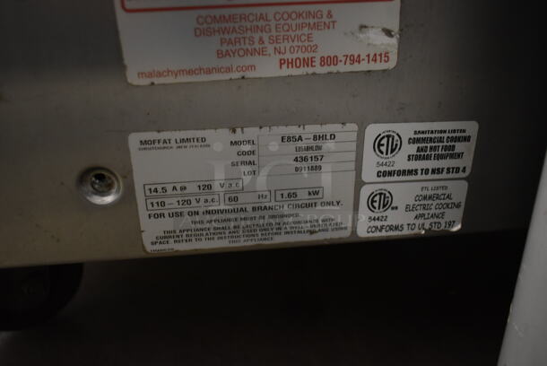 2 Moffat Turbofan E35-26-P261 Stainless Steel Commercial Electric Powered Full Size Oven w/ View Through Door and Metal Oven Racks. 208 Volts, 1 Phase. 2 Times Your Bid! - Image 7 of 7