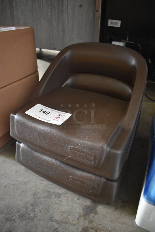 2 Rubbermaid Brown Poly Booster Seats. 12x10x9. 2 Times Your Bid! - Image 2 of 3