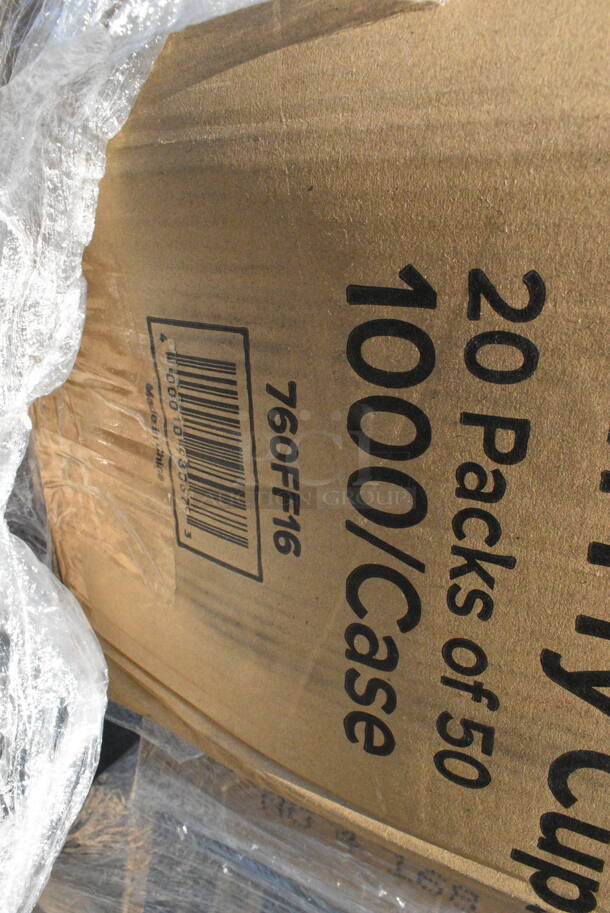 23 BRAND NEW Boxes Including 500MFT Lavex White M-Fold (Multifold) Towel - 4000/Case, 127PL400 Choice PET Plastic Lid for 3.25 to 5.5 oz. Souffle Cup / Portion Cup - 2500/Case, 760FF16 Choice 16 oz. French Fry Cup - 1000/Case, 128HD8COMBO Choice Heavy Duty 8 oz. Microwavable Translucent Plastic Deli Container and Lid Combo Pack - 240/Case, 130BKKNIFEH Choice Black Heavy Weight Plastic Knife - 1000/Case, 433CARRIER4 Choice Pulp Fiber 4 Cup Carrier - 300/Case, 128HD8COMBO Choice Heavy Duty 8 oz. Microwavable Translucent Plastic Deli Container and Lid Combo Pack - 240/Case, 2451282WBPBL Baker's Lane 12" x 8" x 2 1/4" Pink Auto-Popup Window Donut / Bakery Box - 200/Bundle, 5002TPJ Morcon Morsoft 2-Ply 625' Jumbo Toilet Paper Roll with 8 1/2" Diameter - 12/Case, 130IC8PCLW1M Choice 8 lb. Clear Wicketed Ice Bag with Ice Print - 1000/Case. 23 Times Your Bid!  - Image 5 of 12