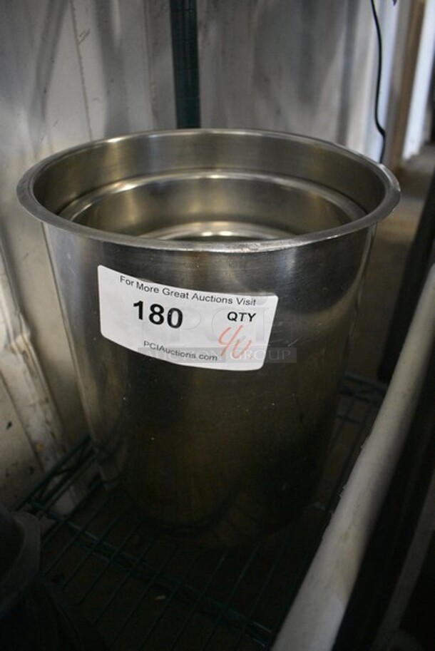 4 Various Metal Cylindrical Drop In Bins. Includes 10x10x11. 4 Times Your Bid! - Image 1 of 3