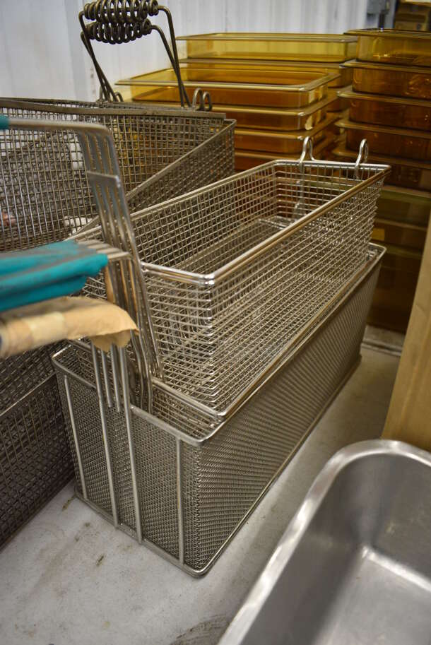 3 Various Metal Fry Baskets. 6x26x12, 6.5x28x13. 3 Times Your Bid! - Image 2 of 3