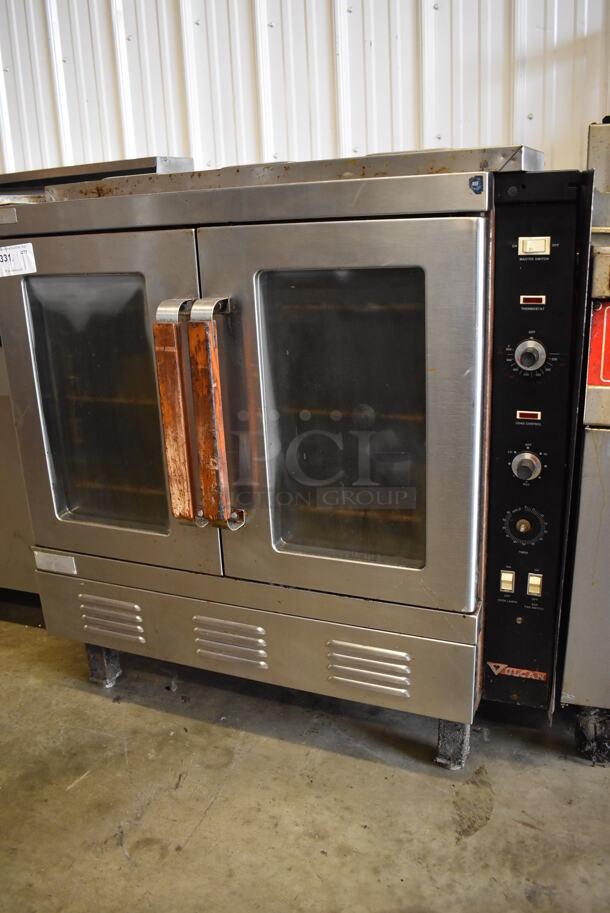Vulcan Stainless Steel Commercial Natural Gas Powered Full Size Convection Oven w/ View Through Doors, Metal Oven Racks and Thermostatic Controls. 41x40x42 - Image 2 of 5
