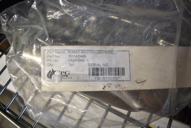 6 BRAND NEW SCRATCH AND DENT! Items; Cooking Performance Group 3511470654 Natural Gas Safety Control Valve for CF15 and CF30 Countertop Fryers, Cooking Performance Group 3511472152 Pilot Pipe for Manual Grills and Charbroilers, Cooking Performance Group 3511470489 Burner Assembly for CF15 and CF30 Countertop Fryers, Cooking Performance Group 3511067404 Rear Orifice Connector, Cooking Performance Group 3511473192 Front Main Pipe Assembly. 6 Times Your Bid! - Image 5 of 7