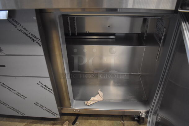 BRAND NEW! Continental SW72-30M Stainless Steel Commercial Sandwich Salad Prep Table Bain Marie Mega Top on Commercial Casters. 115 Volts, 1 Phase. 72x34x42. Tested and Working! - Image 7 of 9