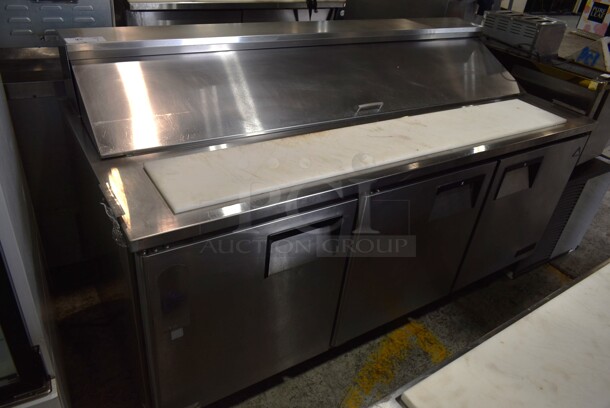 Everest EPBNR3 Stainless Steel Commercial Sandwich Salad Prep Table Bain Marie Mega Top on Commercial Casters. 115 Volts, 1 Phase. Tested and Powers On But Does Not Get Cold