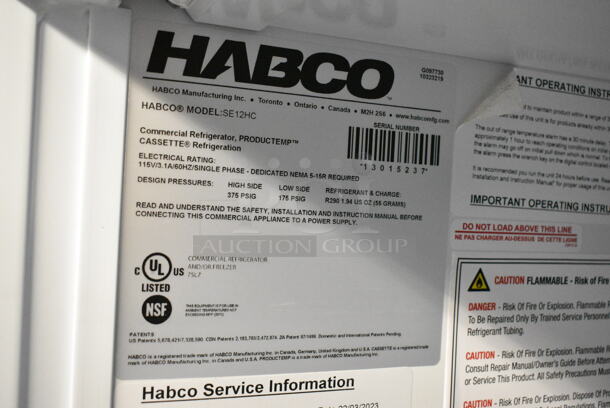 Habco SE12HC Metal Commercial Single Door Reach In Cooler Merchandiser w/ Poly Coated Racks. 115 Volts, 1 Phase. Tested and Working! - Image 5 of 5