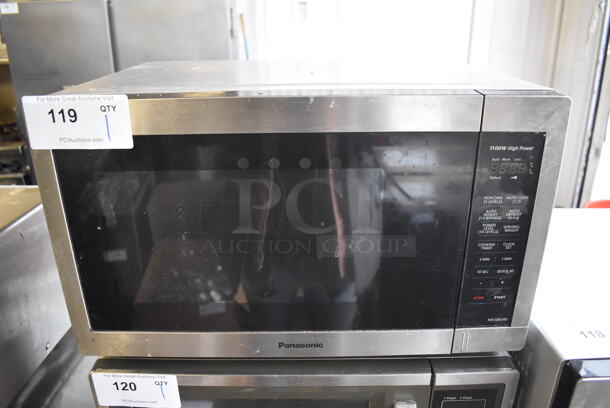 2020 Panasonic NN-SB658S Metal Countertop Microwave Oven w/ Plate. 120 Volts, 1 Phase. 20.5x15x12