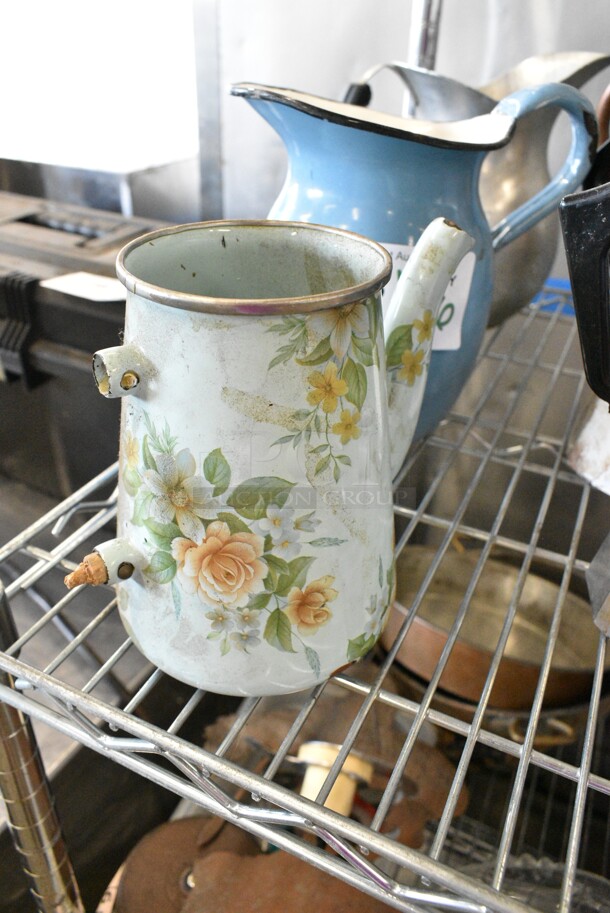 6 Various Pitchers Including Metal and Ceramic. 6 Times Your Bid!  - Image 2 of 10