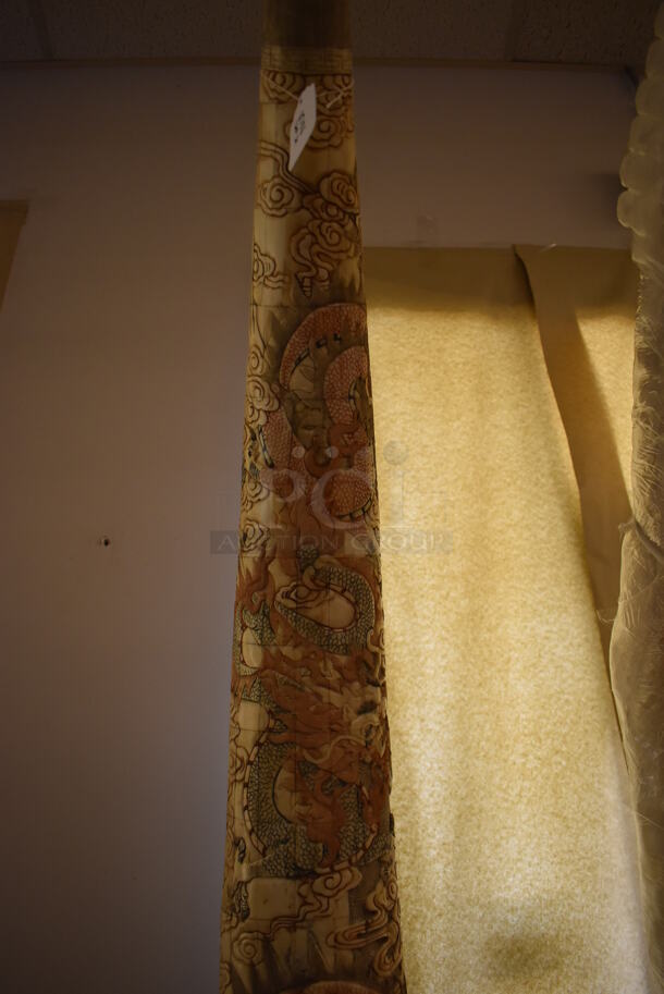 2 HAND CARVED Bone Mastadon Tusk Shaped Statues. 2 Times Your Bid! - Image 8 of 8