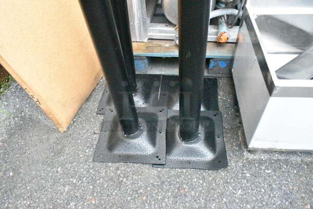 4 BRAND NEW SCRATCH AND DENT! Black Metal Table Leg Column. 4 Times Your Bid!  - Image 3 of 4