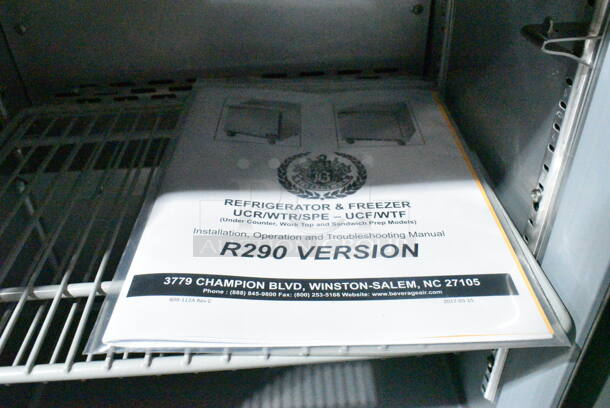 BRAND NEW! Beverage Air UCF20HC-028-23 Stainless Steel Commercial Single Door Undercounter Freezer on Commercial Casters. 115 Volts, 1 Phase. Tested and Working! - Image 5 of 6