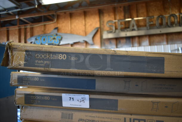 PALLET LOT of 25 BRAND NEW IN BOX! Zown Maxchief Cocktail80 PT017X004 Shark Grey Table. Stock Picture Used as Gallery. 25 Times Your Bid! - Image 3 of 7