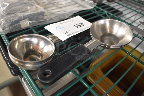 4 Various Stainless Steel Scoops. 8". 4 Times Your Bid! - Image 2 of 2