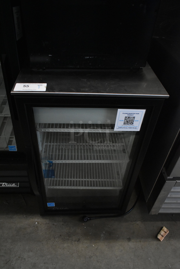 2024 True GDM-06-34-HC Metal Commercial Single Door Mini Cooler Merchandiser w/ Poly Coated Racks. 115 Volts, 1 Phase. Tested and Working!