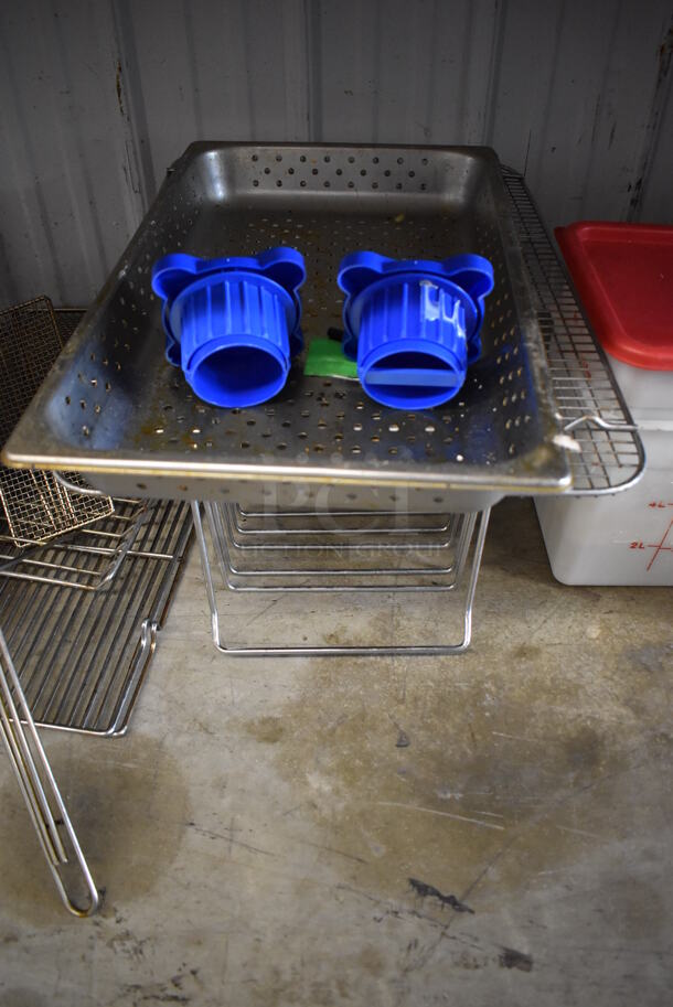 ALL ONE MONEY! Lot of Various Items Including Poly Bins, Metal Racks, Cutting Board Rack and Bus Bin - Image 4 of 6