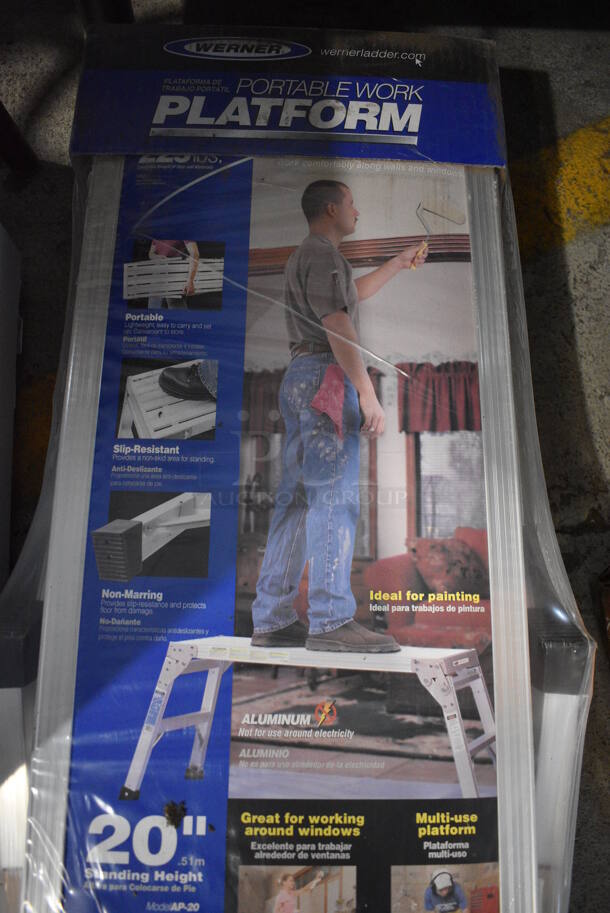 BRAND NEW! Werner Metal 20" High Standing Height Portable Work Platform - Image 3 of 4