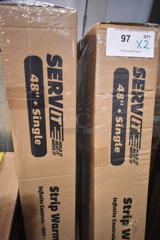 2 BRAND NEW IN BOX! ServIt 423SWI48CP Stainless Steel Commercial 48" High Wattage Strip Warmer with Infinite Controls. 120 Volts, 1 Phase. 2 Times Your Bid! - Image 3 of 5