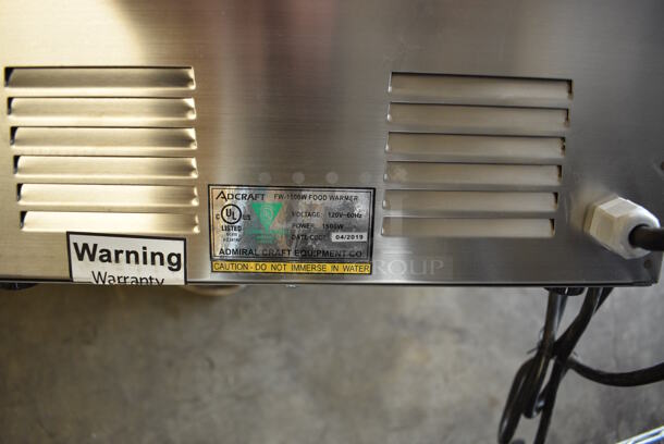 2019 Adcraft Model FW-1500W Stainless Steel Commercial Countertop Food Warmer. 120 Volts, 1 Phase. 14.5x29.5x9. Tested and Working! - Image 5 of 5