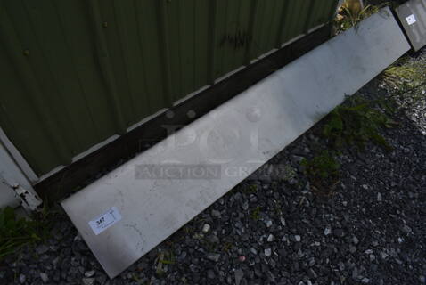 Stainless Steel Shelf w/ Wall Mount Brackets. 84x12x12