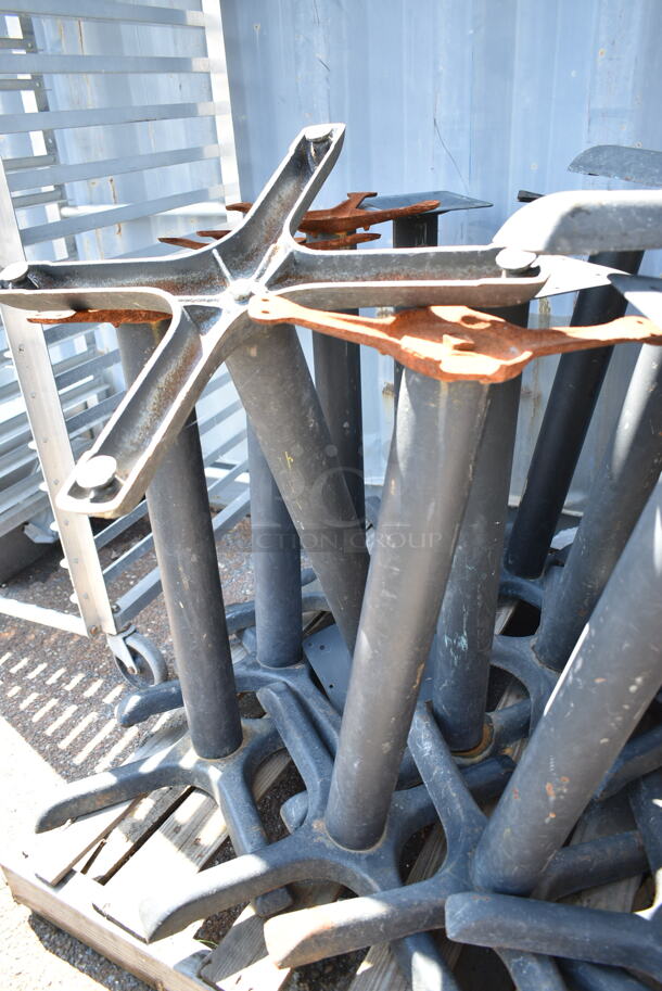 PALLET LOT of 22 Black Metal Table Bases. 22 Times Your Bid! - Image 6 of 6