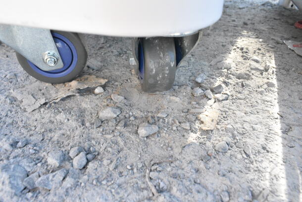 BRAND NEW SCRATCH AND DENT! White Poly Ingredient Bin on Commercial Casters.  - Image 2 of 4
