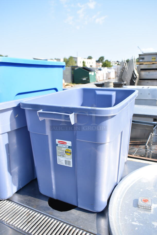 ALL ONE MONEY! Lot of Poly Bins and 2 Metal Round Pizza Pans - Image 2 of 11