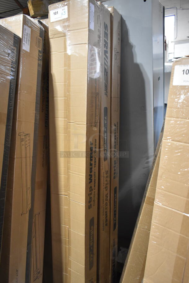 3 BRAND NEW IN BOX! ServIt 423SWI72 Stainless Steel Commercial 72" High Wattage Strip Warmer with Adjustable Infinite Controls. 120 Volts, 1 Phase. 3 Times Your Bid! - Image 2 of 5