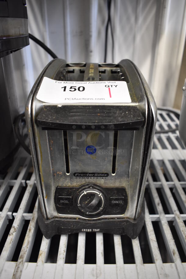 Proctor Silex Chrome Finish 2 Slot Toaster. 6.5x12x8 - Image 1 of 5