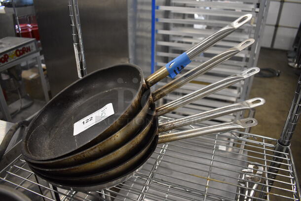 5 Metal Skillets. 21x11.5x2.5. 5 Times Your Bid!