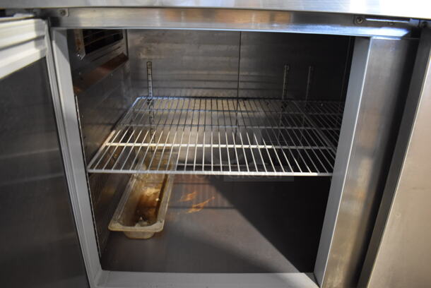 2016 Hoshizaki HPR72A Stainless Steel Commercial Pizza Prep Table on Commercial Casters. 115 Volts, 1 Phase. 72x33x47. Tested and Powers On But Does Not Get Cold - Image 7 of 9
