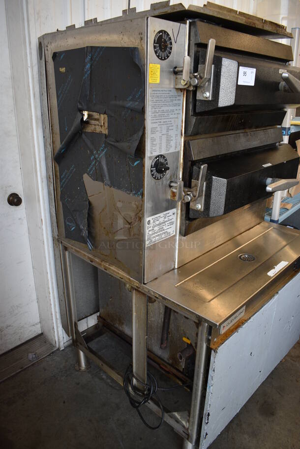 2019 Cleveland PGM3002 Stainless Steel Commercial Floor Style Natural Gas Powered 2 Deck Pressure Steam Cabinet. 36x36x64 - Image 4 of 7