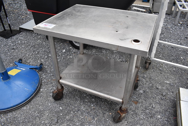 Stainless Steel Equipment Stand w/ Under Shelf on Commercial Casters. 29x23x28 - Image 3 of 3