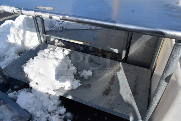 Stainless Steel Commercial Table w/ Under Shelf and Back Splash. - Image 3 of 4