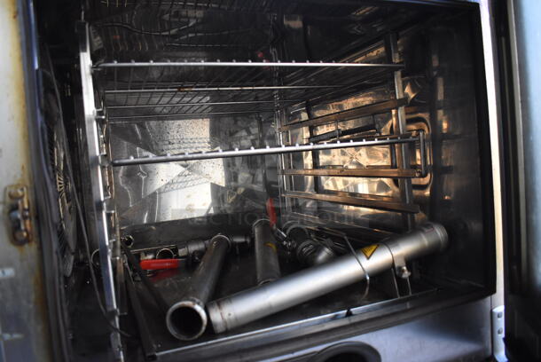 2 2016 Rational Stainless Steel Commercial Combitherm Self Cooking Center Convection Ovens on Commercial Casters. Top Model: SCC WE 62. Bottom Model: SCC WE 102. Picture of Unit Powered on is Included. 480 Volts, 3 Phase. 42x40x73. 2 Times Your Bid! - Image 5 of 6