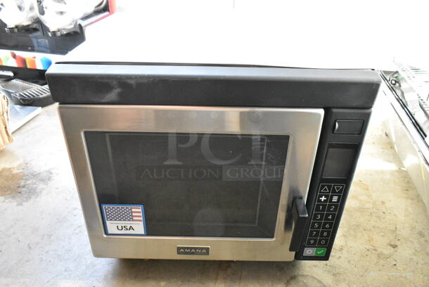 BRAND NEW SCRATCH AND DENT! 2024 Amana RC17S2 Stainless Steel Commercial Countertop Microwave Oven. 208/240 Volts. - Image 2 of 8