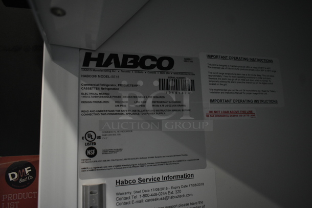 2019 Habco SE18 Metal Commercial Single Door Reach In Cooler Merchandiser w/ Poly Coated Racks. 115 Volts, 1 Phase. Tested and Working! - Image 4 of 4