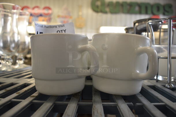10 White Ceramic Mugs. 4x3x3. 10 Times Your Bid! - Image 3 of 3